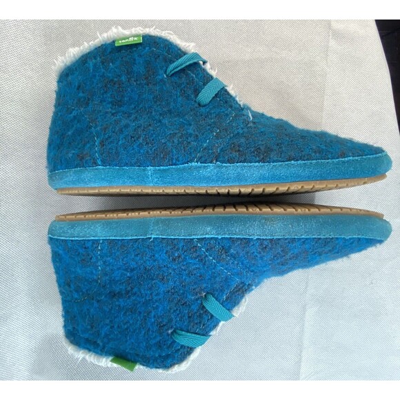 SANUK Chukkas Shoe Boots Womens Size 7 AMBRRR INDIGO Blue Cottage Boho - Picture 3 of 13